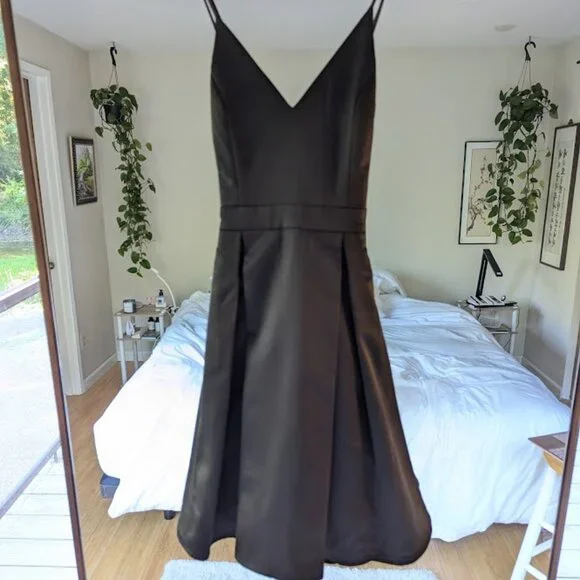 Lulus Be With You Dark Teal Blue Skater Dress in Black - Picture 3 of 7